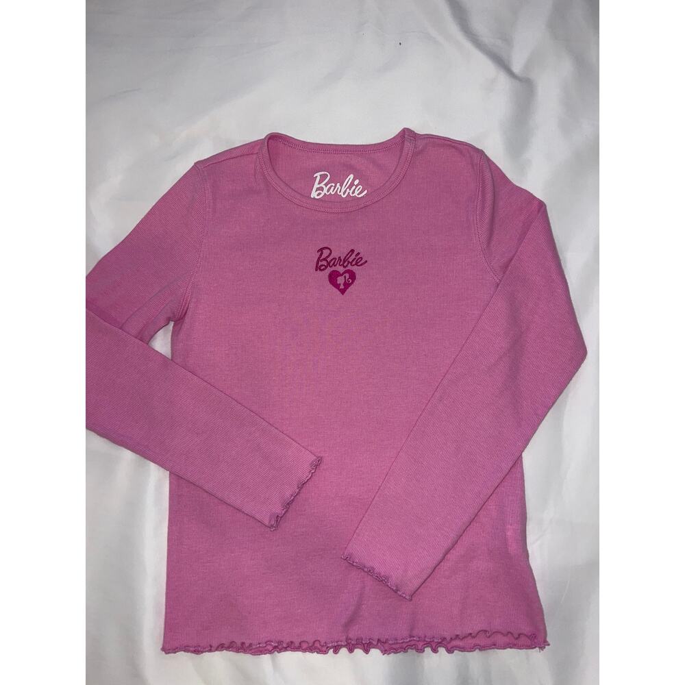 Sale !!! Barbie Pink Long Sleeve T-Shirt - Girls Size 13/14